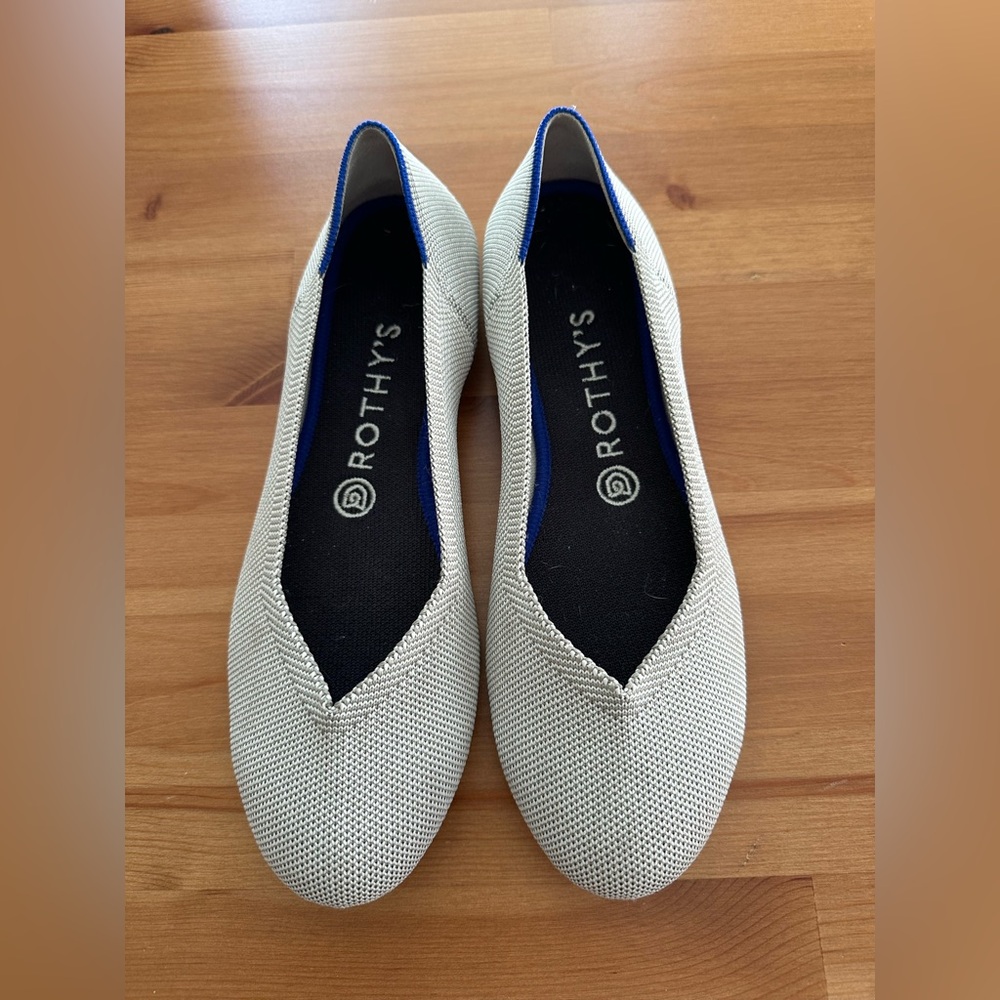 Rothy's “The Flat” Grey Ballet Flats Size 8.5